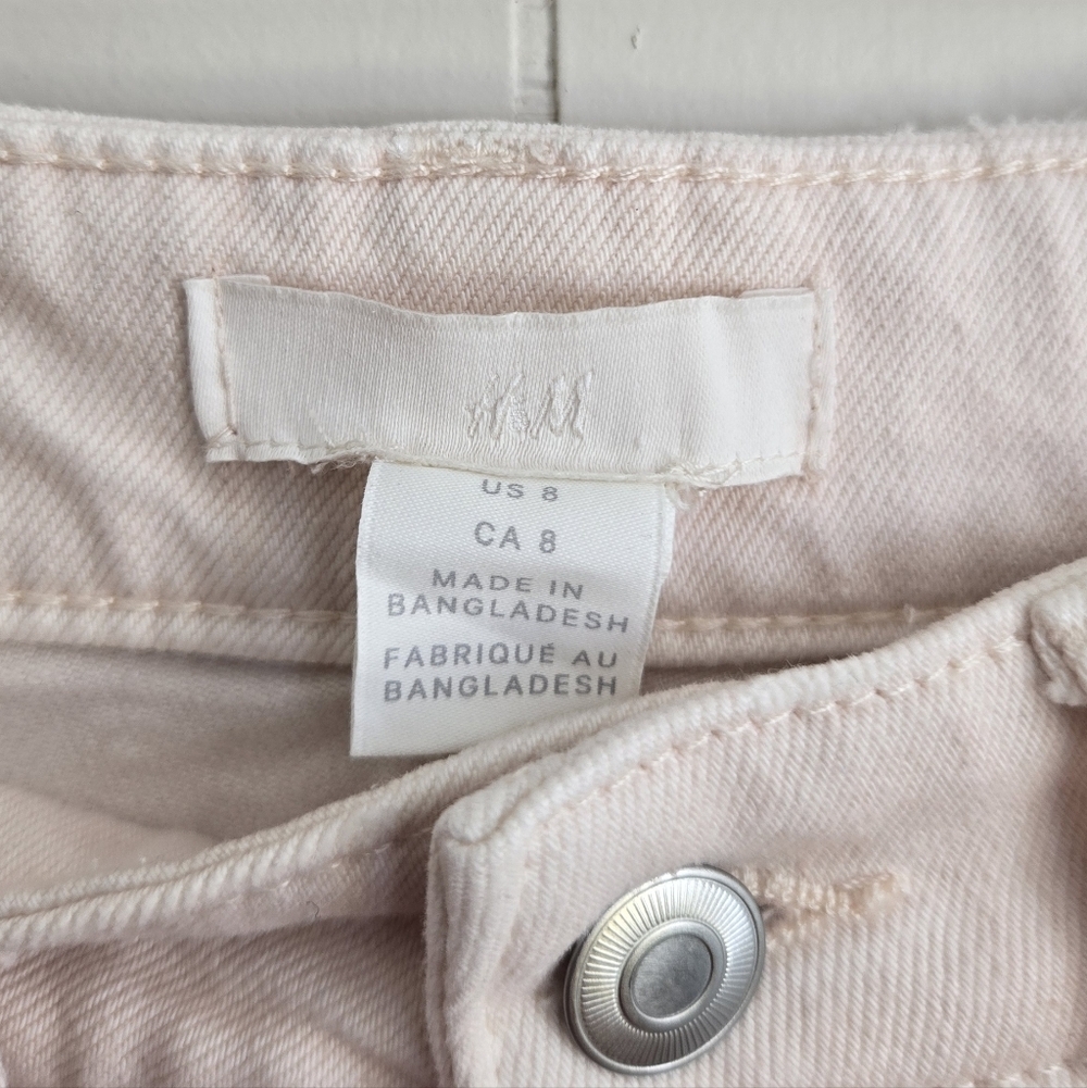 H&M Soft Pink Straight Leg Jeans-Size 8 - Picture 2 of 8